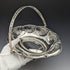 1907 British Antique Sterling Silver Basket Earrings Movable Handle 347g Walker&Hall